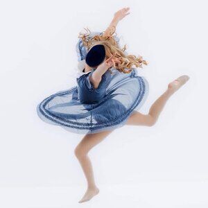 Girls Blue and White Lyrical/Contemporary Costume (Weissman)